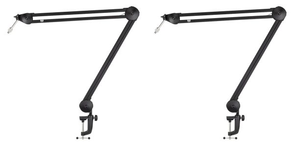 (2) Warm Audio 512-BBA 31  Adjustable Microphone Boom Arm Mic Stands Cheap