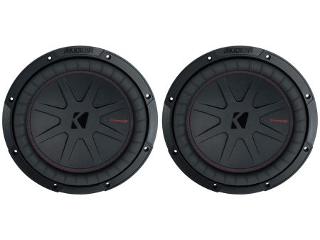 (2) Kicker 48CWR104 COMPR10 10  1600 Watt Car Stereo Subwoofers Subs CWR10-4 For Sale