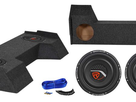 (2) 10  2-Ohm Subwoofers+Sealed Downfire Sub Box For 2019 Dodge Ram Crew Cab on Sale