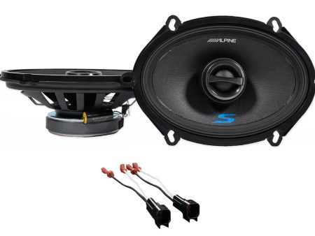 Alpine S 5x7 Front+Rear Speaker Replacement Kit For 08-10 Ford F-250 350 450 550 Online Sale