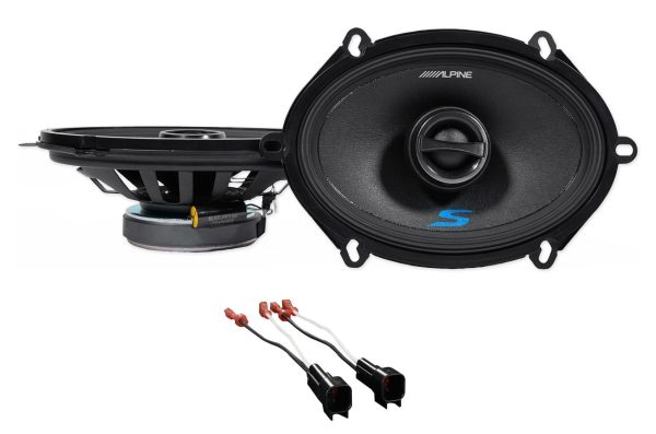 Alpine S 5x7 Front+Rear Speaker Replacement Kit For 08-10 Ford F-250 350 450 550 Online Sale