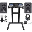 Hercules Universal DJ USB Bluetooth Controller+Stand+Mic+Headphones+Speakers Online now