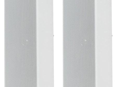 (2) Rockville WET ARRAY 5 WHITE Line Array Speakers For church School Auditorium Online