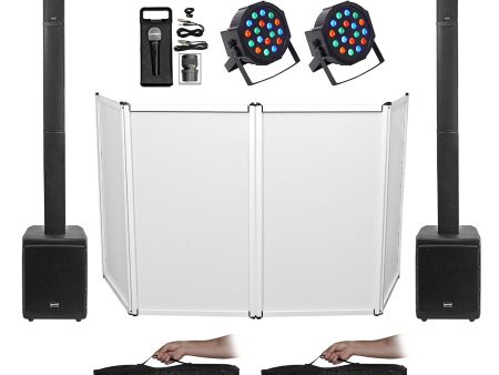 DJ Package w  (2) Gemini Line Array Speakers+Facade+Par Lights+Mic+Carry Bags Online Hot Sale