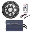 KICKER 45KM102 10  Marine Boat Subwoofer+Hifonics Amp+Charcoal LED Grille+Remote For Discount