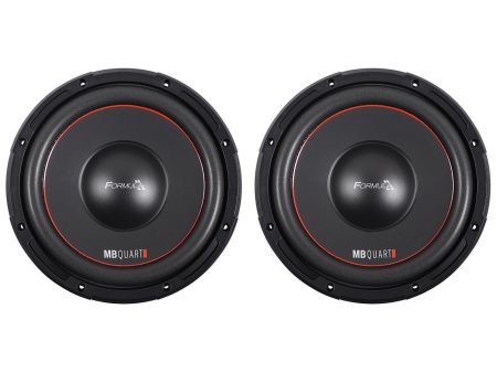 (2) MB QUART FW1-254 10  1200 Watt Car Audio Subwoofers DVC 4-Ohm Subs Discount