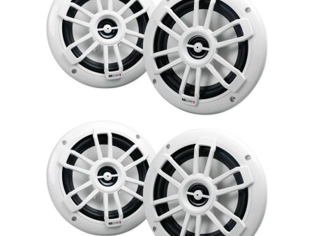 (4) MB QUART NF1-116 6.5  80 Watt Marine 2-Way Coaxial White Speakers For Boat on Sale