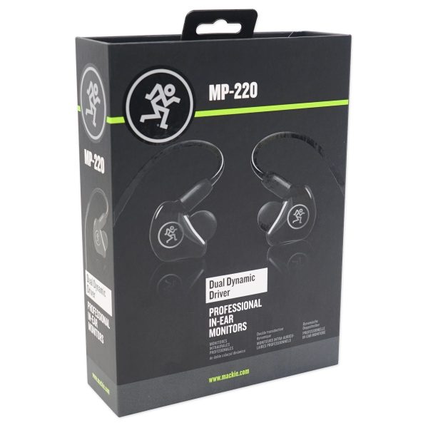 Mackie MP-220 Dual Dynamic Driver Professional In-Ear Monitors+Molded Carry Case Hot on Sale