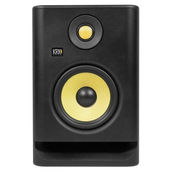 (2) KRK RP5-G4 Rokit Powered 5  Powered Studio Monitors+Stands+Isolation Pads Online now