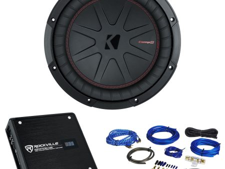 Kicker 48CWR102 COMPR10 10  800w DVC 4 Car Subwoofer Sub+Mono Amplifier+Amp Kit Fashion