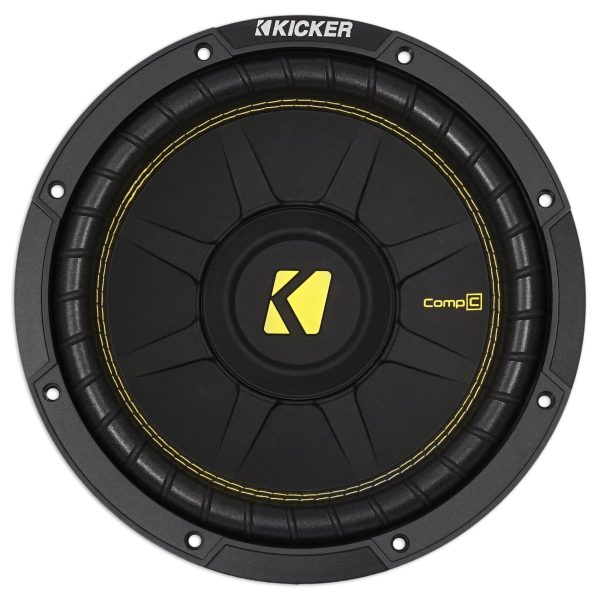 KICKER 44CWCS104 CompC 10  500 Watt SVC 4-Ohm Car Subwoofer+Amplifier+Amp Kit For Cheap