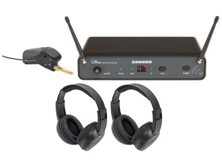 SAMSON AirLine 88 AG8X Wireless Guitar System+Transmitter+(2) Headphones D-Band Fashion