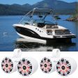 (2) Dual KICKER 45KM84L 8  1200w Marine Boat LED Wakeboard Tower Speakers KM8 Fashion