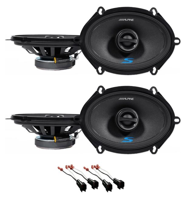 Alpine S 5x7 Front+Rear Facotry Speaker Replacement For 2011-2015 Ford F-650 750 Discount