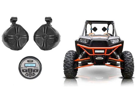 (2) Rockville 8  300w Tower Speakers+Bluetooth Receiver For Polaris RZR ATV UTV Fashion