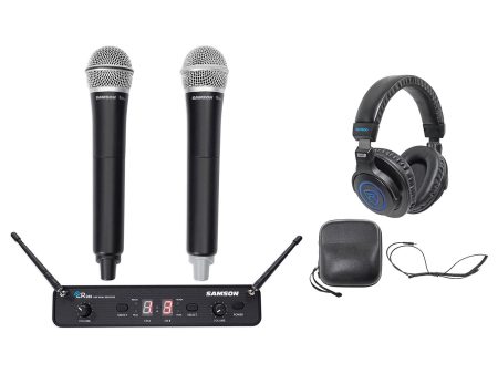 Samson Concert 288 Handheld 2-Ch Wireless Microphone System w  2 Mics+Headphones Sale