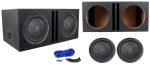 (2) Kicker 48CWR122 COMPR12 2000 Watt 12  Car Subwoofer+Vented Sub Box Enclosure Online