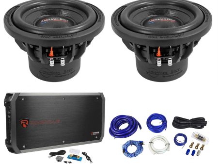 (2) American Bass TNT-1044 1200 Watt 10  Car Subwoofers+Mono Amplifier+Amp Kit Discount