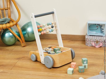 Janod Wooden Cart with ABC Blocks Online