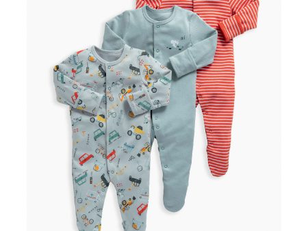 Mamas and Papas Animal Transport Onesies - 3 Pack Discount