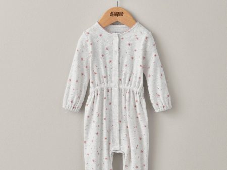 Mamas and Papas Floral Pointelle Waisted Romper - NEWBORN Size Fashion