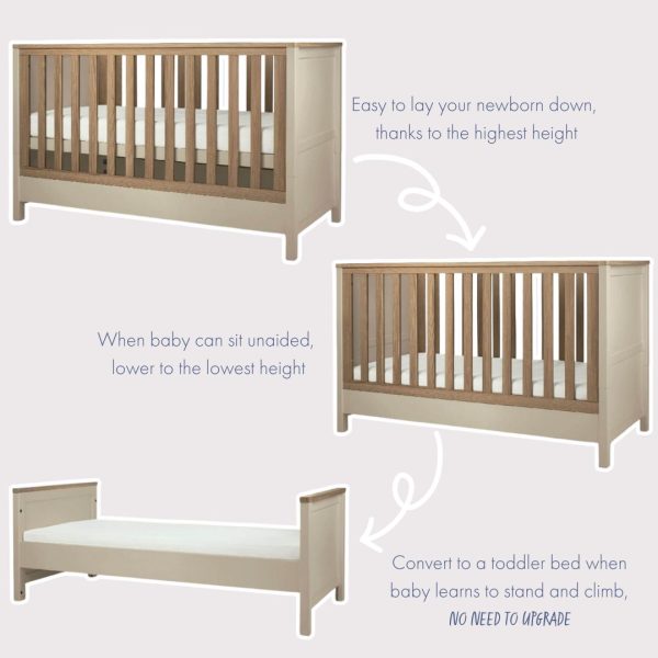 Mamas and Papas Harwell Cashmere Bundle - Cot + Dresser + Mattress Online now