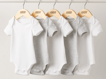 Mamas and Papas Grey Short Sleeve Bodysuits - 5pack Cheap