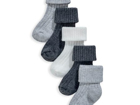 Mamas and Papas Grey Socks - 5 Piece Pack Online Sale