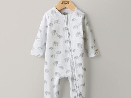 Mamas and Papas Elephant Onesie with Zip on Sale