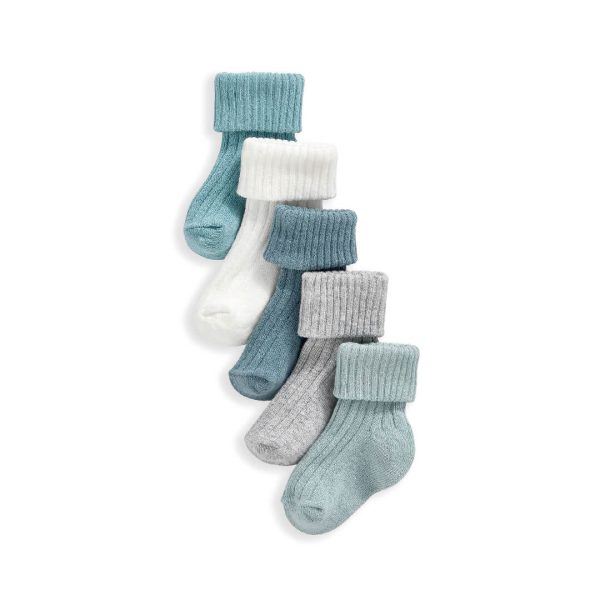 Mamas and Papas Light Blue Socks - 5 Piece Pack For Cheap